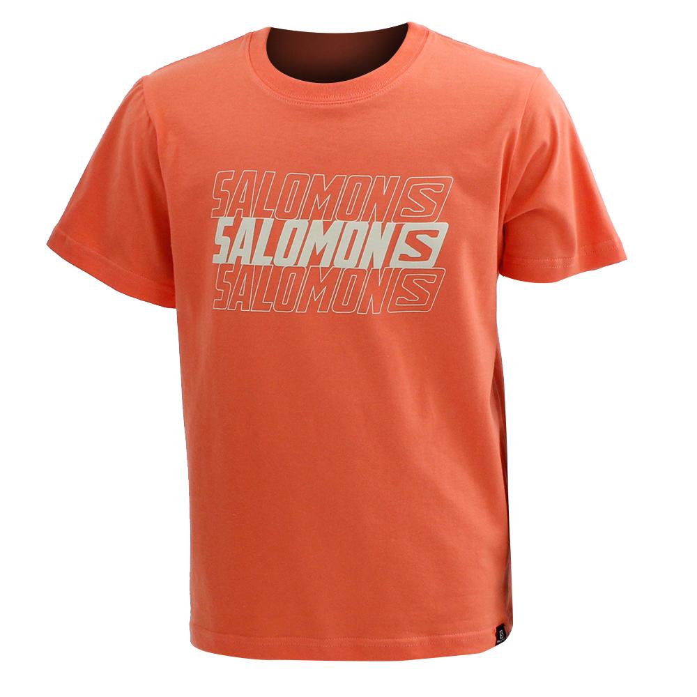 T-Shirty Dziecięce Salomon DOUBLE TAKE SS B - Koralowe - Polska (178-KNCORS)